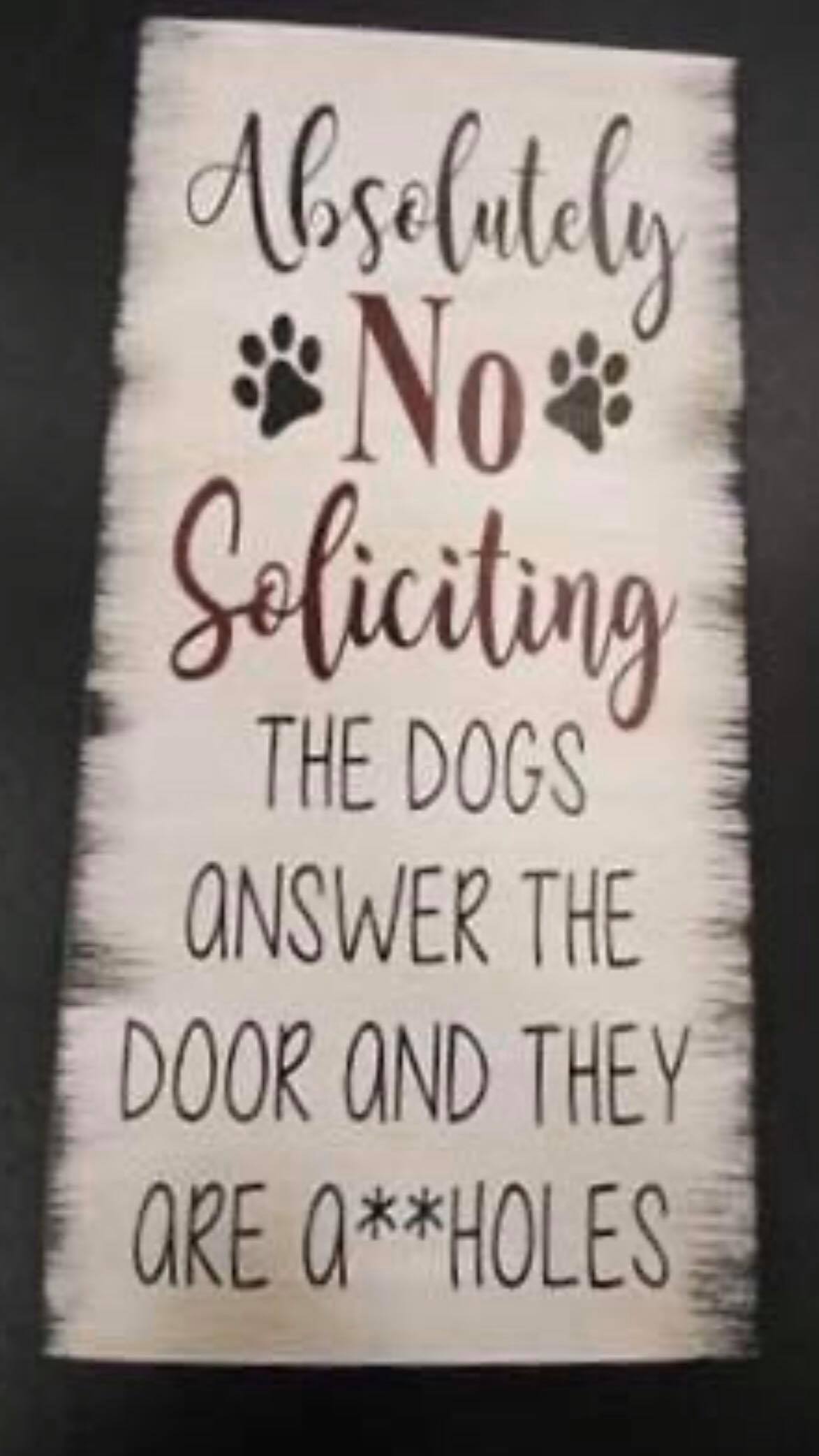 No Soliciting 12x24